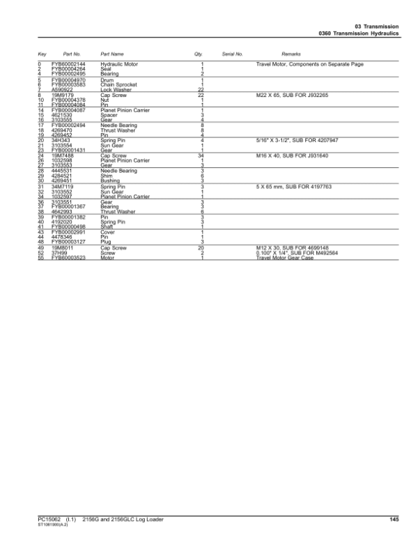 John Deere 2156G, 2156GLC Log Loaders Parts Catalog Manual John Deere 2156G, 2156GLC Log Loaders Parts Catalog Manual - Image 4