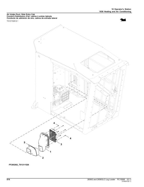 John Deere 2656G, 2656GLC Log Loaders (SN 1FF2656G__F266001-) Parts Catalog Manual John Deere 2656G, 2656GLC Log Loaders (SN 1FF2656G__F266001-) Parts Catalog Manual - Image 2