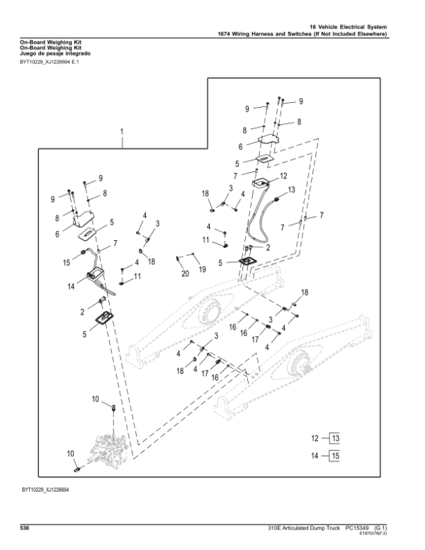 John Deere 310E Articulated Dump Trucks (SN 1DW310E_ D708125-) Parts Catalog Manual John Deere 310E Articulated Dump Trucks (SN 1DW310E_ D708125-) Parts Catalog Manual - Image 3