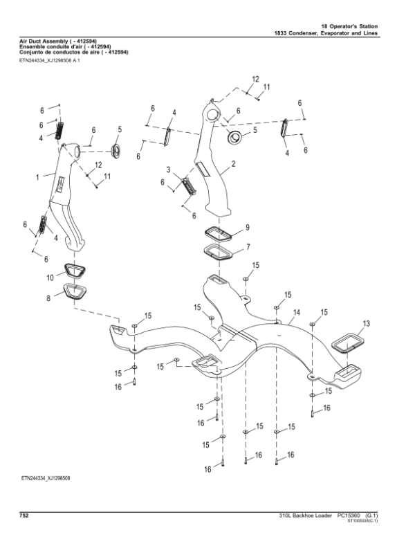 John Deere 310L Backhoe Loaders (SN 1T0310LX_ _F390996-) Parts Catalog Manual John Deere 310L Backhoe Loaders (SN 1T0310LX_ _F390996-) Parts Catalog Manual - Image 2