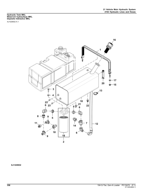 John Deere 184 G Loaders (SN 1LU184GA_ _B_67465-) Parts Catalog Manual John Deere 184 G Loaders (SN 1LU184GA_ _B_67465-) Parts Catalog Manual - Image 2