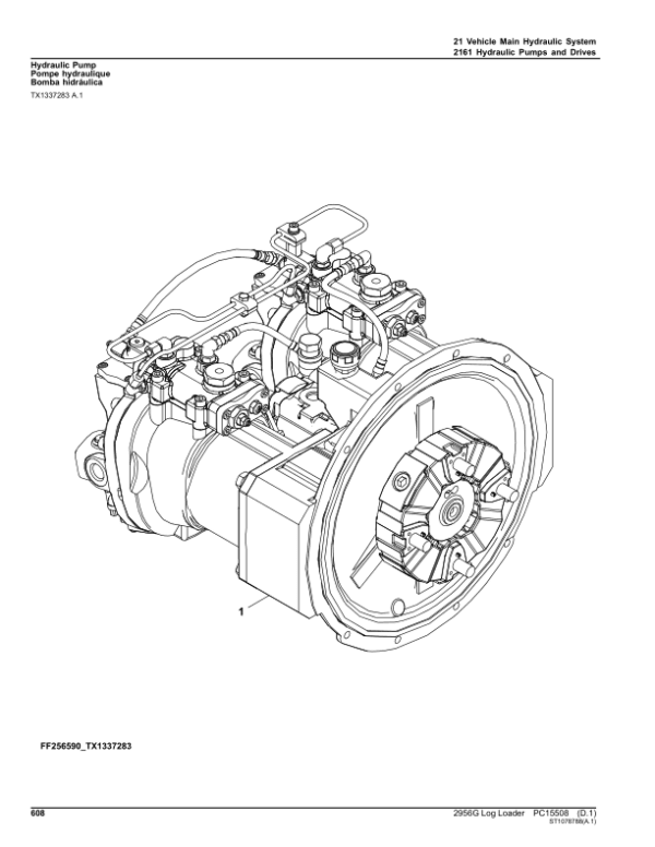 John Deere 2956G Log Loaders (SN 1FF2956G_ _F290001-) Parts Catalog Manual John Deere 2956G Log Loaders (SN 1FF2956G_ _F290001-) Parts Catalog Manual - Image 3