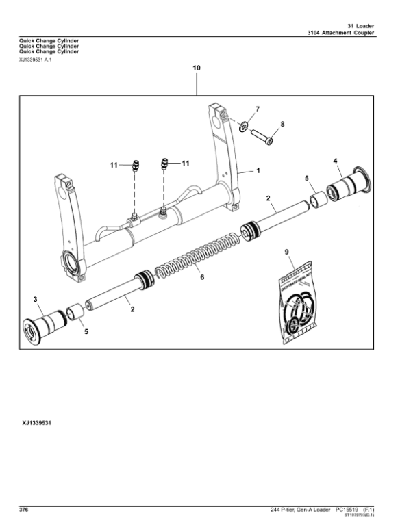 John Deere 244 P Loaders (SN 1LU244PA_ _B_74142-) Parts Catalog Manual John Deere 244 P Loaders (SN 1LU244PA_ _B_74142-) Parts Catalog Manual - Image 3