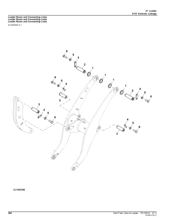 John Deere 244 P Loaders (SN 1LU244PA_ _B_74142-) Parts Catalog Manual John Deere 244 P Loaders (SN 1LU244PA_ _B_74142-) Parts Catalog Manual - Image 4