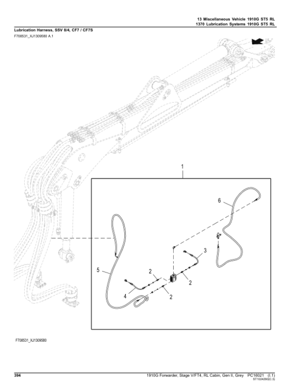 John Deere 1910G Forwarder, Stage V/FT4, RL Cabin, Gen II, Grey (SN L002340-) Parts Catalog Manual John Deere 1910G Forwarder, Stage V/FT4, RL Cabin, Gen II, Grey (SN L002340-) Parts Catalog Manual - Image 2