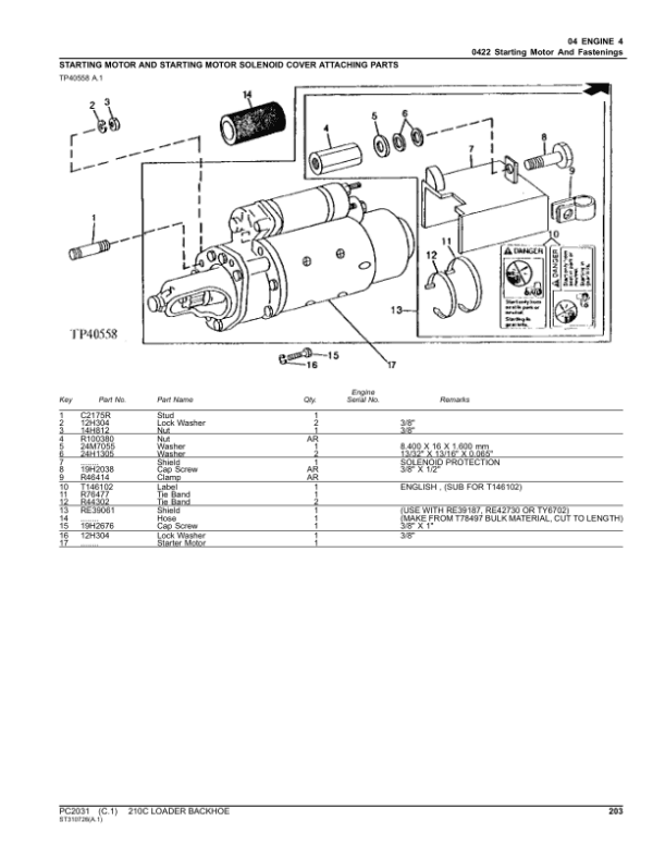 John Deere 210C Backhoe Loaders Parts Catalog Manual John Deere 210C Backhoe Loaders Parts Catalog Manual - Image 4