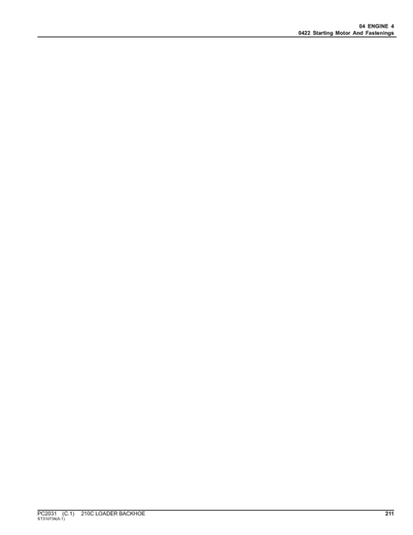 John Deere 210C Backhoe Loaders Parts Catalog Manual John Deere 210C Backhoe Loaders Parts Catalog Manual - Image 2