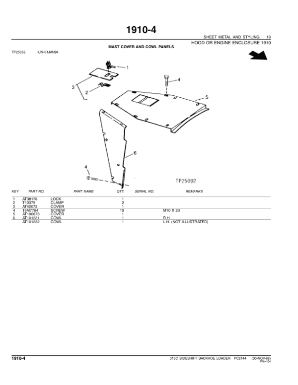 John Deere 315C Backhoes Parts Catalog Manual John Deere 315C Backhoes Parts Catalog Manual - Image 2