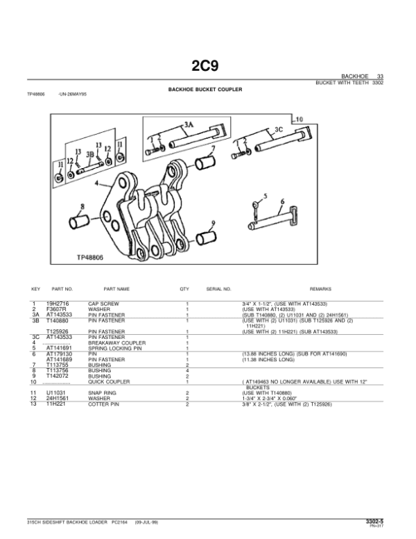 John Deere 315CH Backhoes Parts Catalog Manual John Deere 315CH Backhoes Parts Catalog Manual - Image 3