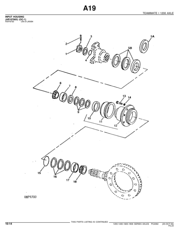 John Deere 1200, 1400, 1600, 1800 Axles Parts Catalog Manual John Deere 1200, 1400, 1600, 1800 Axles Parts Catalog Manual - Image 3