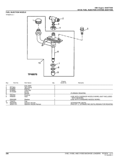 John Deere 310E, 310SE, 315SE Backhoes Parts Catalog Manual - Image 2