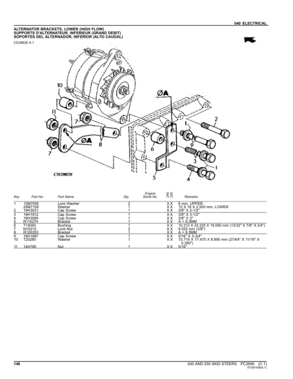 John Deere 240, 250 Skid Steers Parts Catalog Manual John Deere 240, 250 Skid Steers Parts Catalog Manual - Image 3