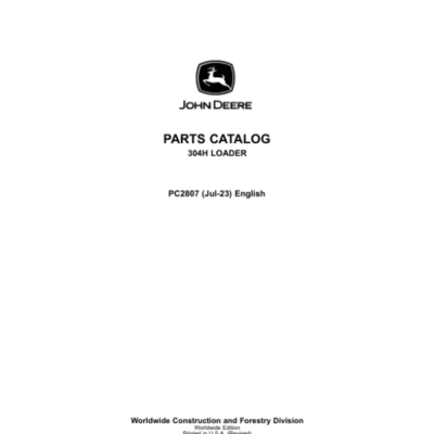 John Deere 304H Loaders Parts Catalog Manual