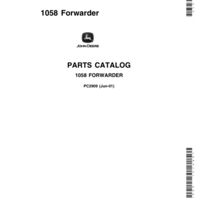 John Deere 1058 Forwarders Parts Catalog Manual