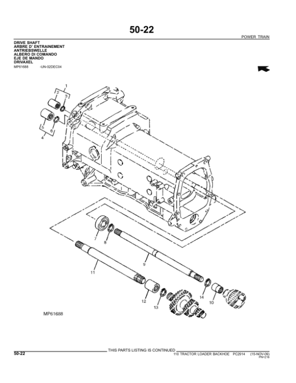 John Deere 110TLB Tractor Loader Backhoe Parts Catalog Manual John Deere 110TLB Tractor Loader Backhoe Parts Catalog Manual - Image 4