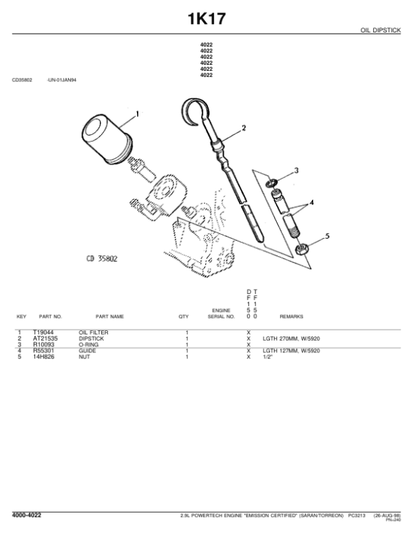 John Deere 2.9L Engines Parts Catalog Manual John Deere 2.9L Engines Parts Catalog Manual - Image 4