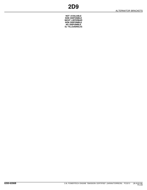 John Deere 2.9L Engines Parts Catalog Manual John Deere 2.9L Engines Parts Catalog Manual - Image 2