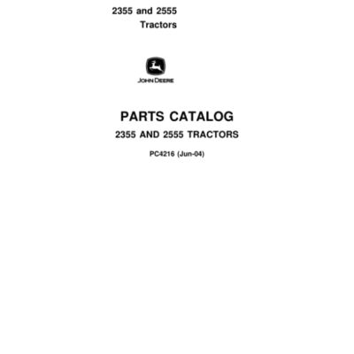 John Deere 2355, 2555 Tractors Parts Catalog Manual