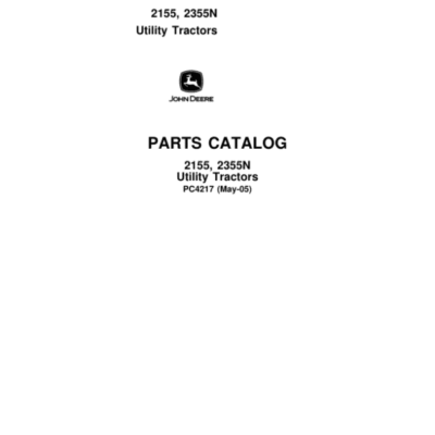 John Deere 2155, 2355N Tractors Parts Catalog Manual