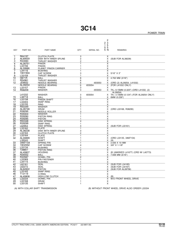 John Deere 2155, 2355N Tractors Parts Catalog Manual John Deere 2155, 2355N Tractors Parts Catalog Manual - Image 3