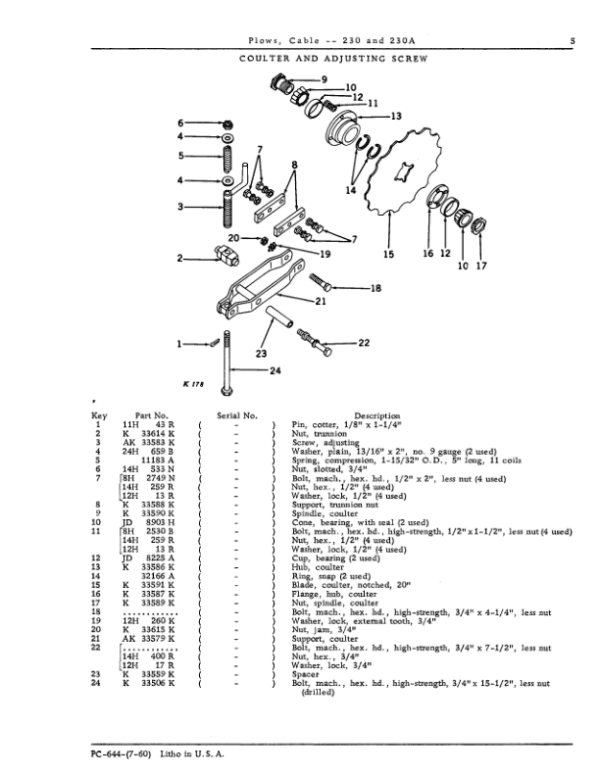 John Deere 230, 230A Attachments (See description) Parts Catalog Manual John Deere 230, 230A Attachments (See description) Parts Catalog Manual - Image 2