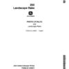 John Deere 250 LR Attachments (LANDSCAPE RAKE) Parts Catalog Manual