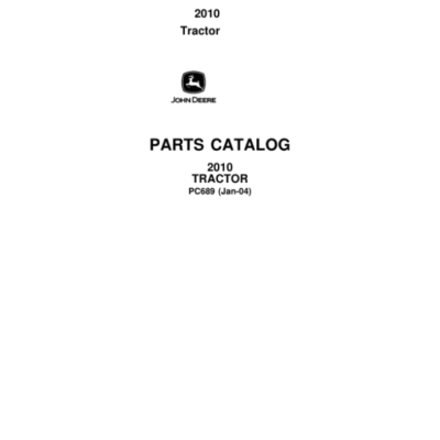 John Deere 2010 Tractors (Row Crop) Parts Catalog Manual