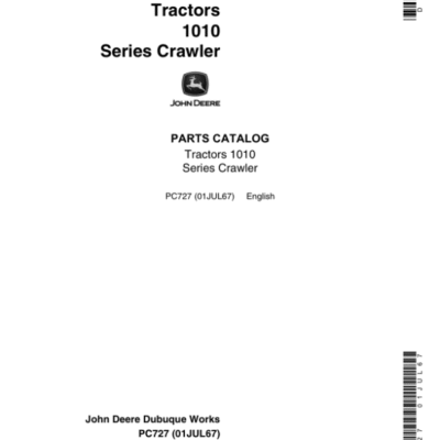John Deere 1010 Crawlers Parts Catalog Manual