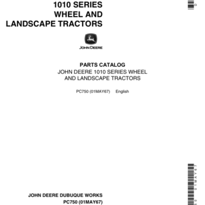 John Deere 1010 Tractors Parts Catalog Manual
