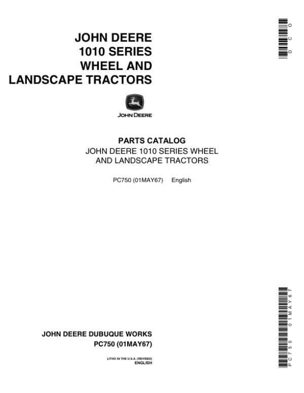 John Deere 1010 Tractors Parts Catalog Manual John Deere 1010 Tractors Parts Catalog Manual