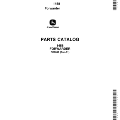 John Deere 1458 Forwarders Parts Catalog Manual