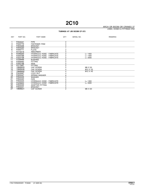 John Deere 1758 Forwarders (SN 002001-) Parts Catalog Manual John Deere 1758 Forwarders (SN 002001-) Parts Catalog Manual - Image 2