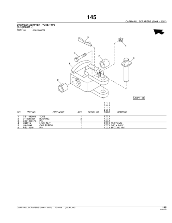 John Deere 1510C, 1512C, 1812C, 1814C Scrapers Parts Catalog Manual John Deere 1510C, 1512C, 1812C, 1814C Scrapers Parts Catalog Manual - Image 2