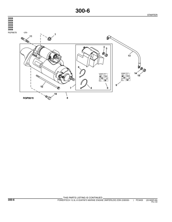 John Deere 12.5L, 6125 Engines Parts Catalog Manual John Deere 12.5L, 6125 Engines Parts Catalog Manual - Image 3