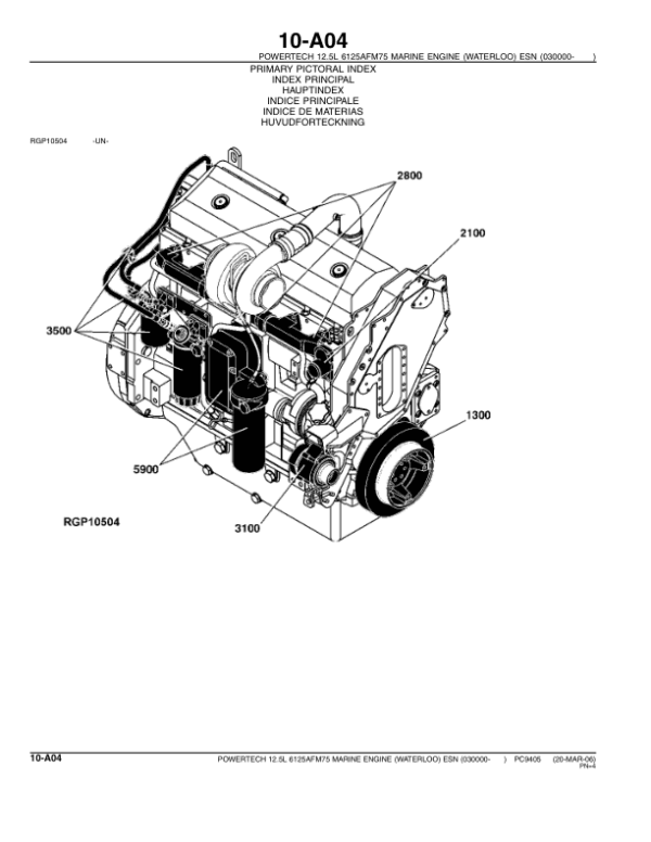 John Deere 12.5L, 6125 Engines Parts Catalog Manual John Deere 12.5L, 6125 Engines Parts Catalog Manual - Image 2