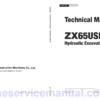 Hitachi ZX65USB-6 Excavator Service Repair Manual
