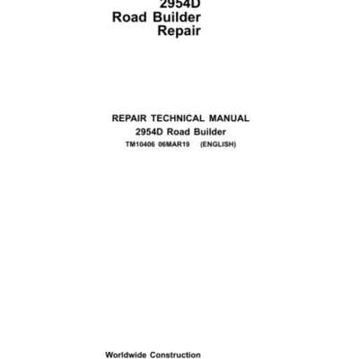 Cart John Deere 2954D Road Builder Repair Technical Manual