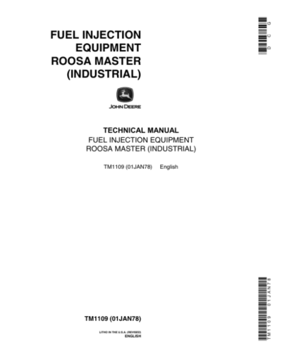 John Deere Roosa Master 9.5mm Injection Nozzles and DM Series Pump Technical Manual - Image 2