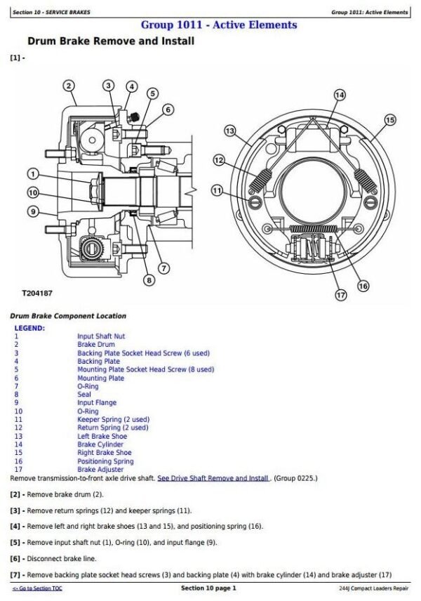 John Deere 244J Loader Technical Manual