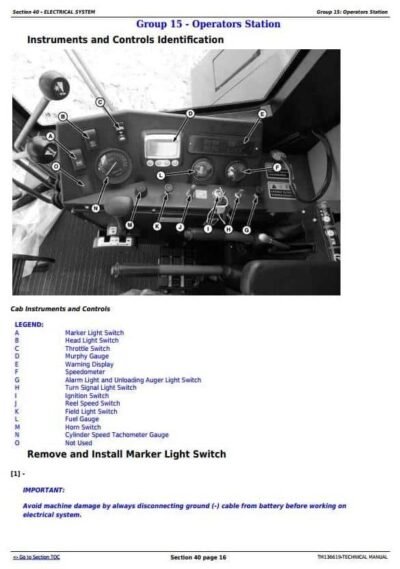 John Deere C240 4LZ-13 Combine Diagnostic Repair Technical Manual - Image 3