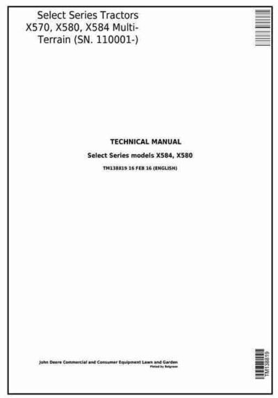 John Deere X570, X580, X584 Technical Manual - Image 3
