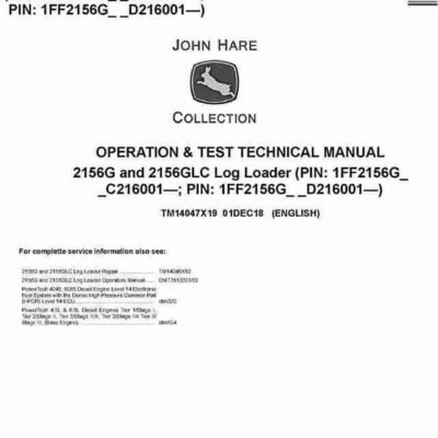 John Deere 2156G, 2156GLC Diagnostic Service Manual