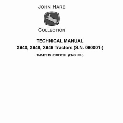 John Deere X940, X948, X949 Service Repair Manual