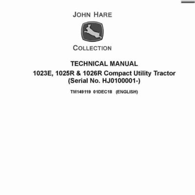 John Deere 1023E, 1025R, 1026R Repair Manual