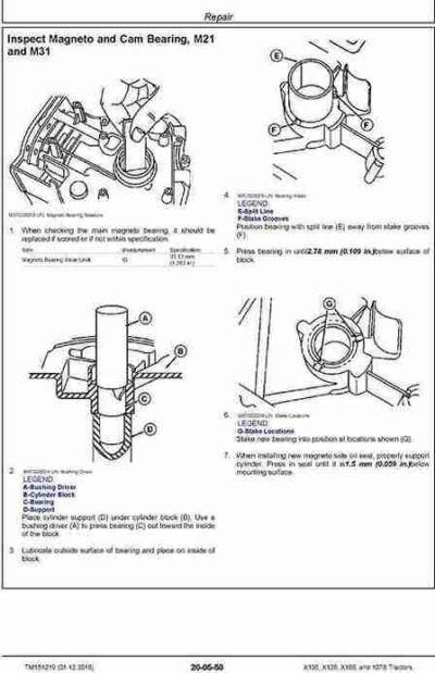 John Deere X106, X126, X166 Tractors Repair Manual - Image 3