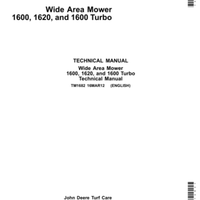 Cart John Deere 1600, 1620 Series II Turbo Mower Repair Technical Manual