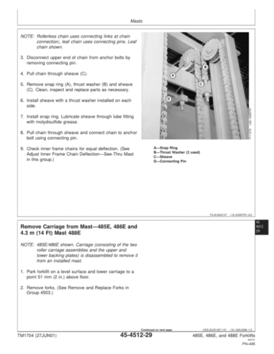 John Deere 485E, 486E, 488E Forklift Repair Technical Manual - Image 4