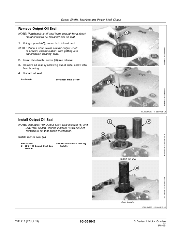John Deere C Series II Motor Graders Repair Technical Manual - Image 2