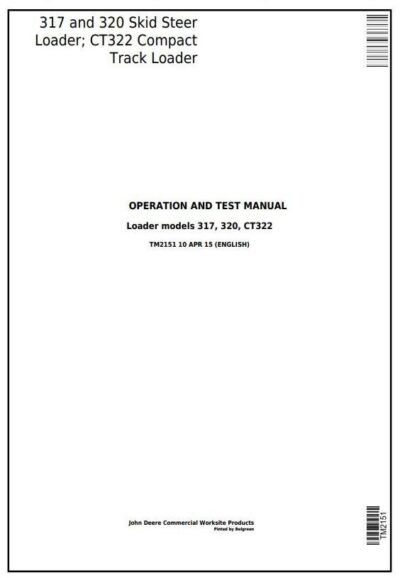 John Deere 320 Skid Steer Diagnostic Service Manual - Image 2