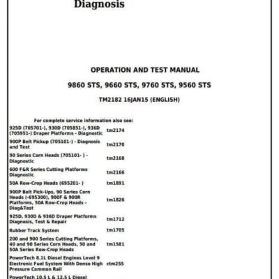 John Deere 9660 STS 9860 STS Repair Technical Manual